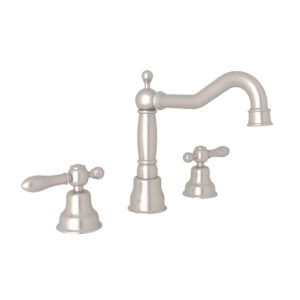 ROHL Arcana™ Widespread Lavatory Faucet With Column Spout In Satin Nickel