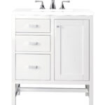 Addison 30" Single Vanity, Glossy White
