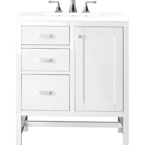 Addison 30″ Single Vanity, Glossy White