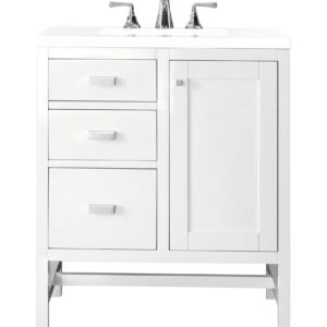 Addison 30″ Single Vanity, Glossy White