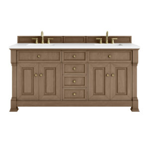 Brookfield 72″ Double Vanity, Pecan