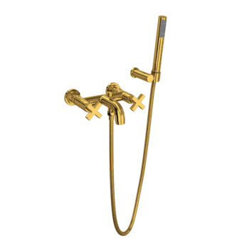 ROHL Lombardia® Exposed Wall Mount Tub Filler In Unlacquered Brass