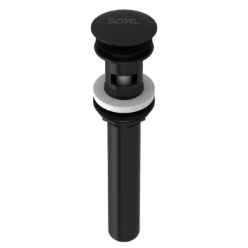 ROHL Lavatory Push Drain With Overflow In Matte Black