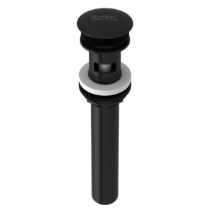 ROHL Lavatory Push Drain With Overflow In Matte Black