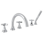 ROHL San Giovanni™ 5-Hole Deck Mount Tub Filler In Polished Chrome