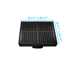 QM Delmar Series. Kai Line. 5 3/4″ Square Drain. Black Finish