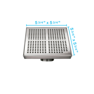 QM Delmar Series. Kai Line. 5 3/4″ Square Drain. Polished Finish
