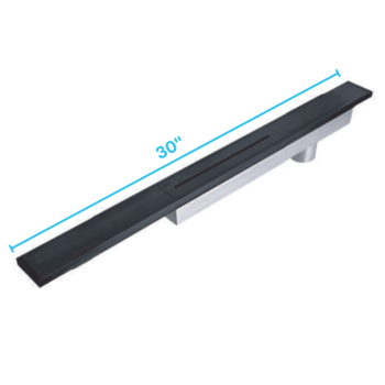 QM Delmar Series. Supreme Drain  30"  Black