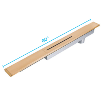 QM Delmar Series. Supreme Drain  60"  Gold