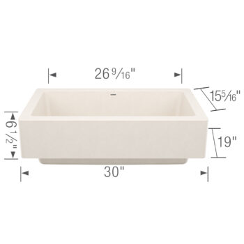 Blanco Vintera SILGRANIT 30" Single Bowl Apron-Front Farmhouse Sink - Soft White - Image 14