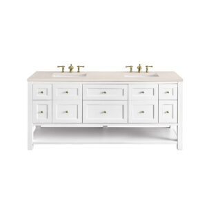 Breckenridge 72" Double Vanity, Bright White