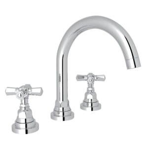 ROHL San Giovanni™ Widespread Lavatory Faucet With C-Spout In Polished Chrome