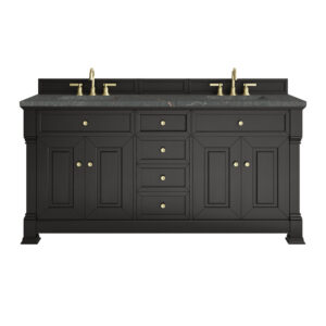 Brookfield 72" Double Vanity, Black Onyx