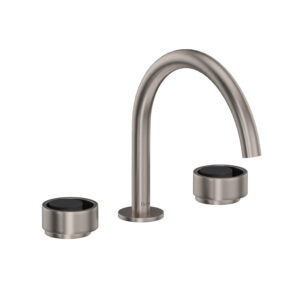 ROHL Eclissi™ Widespread Lavatory Faucet With C-Spout In Satin Nickel/Matte Black