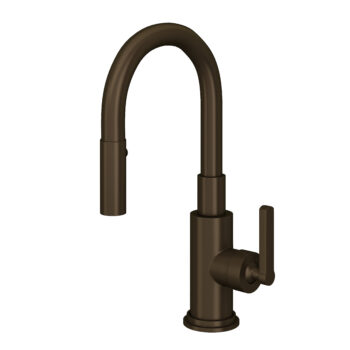 ROHL Lombardia® Pull-Down Bar/Food Prep Kitchen Faucet In Tuscan Brass