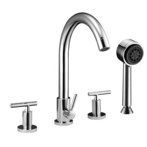 Dawn® 4-hole Tub Filler with Personal Handshower and Lever Handles, Chrome