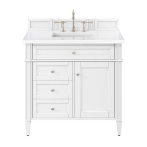 Brittany 36″ Single Vanity, Bright White