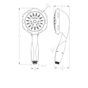 Dawn® Multifunction Handshower, Brushed Nickel - Image 2