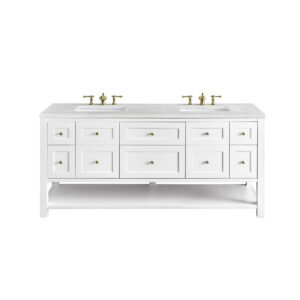 Breckenridge 72" Double Vanity, Bright White
