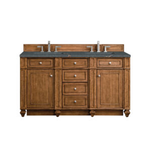 Bristol 60" Double Vanity, Saddle Brown