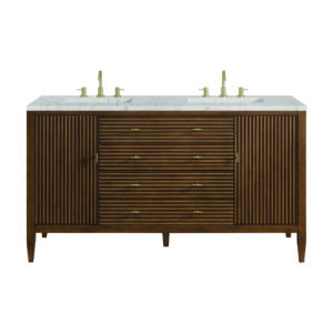 Myrrin 60" Double Vanity, Mid Century Walnut