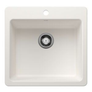 Blanco Liven SILGRANIT 21″ Single Bowl Dual Mount Kitchen Sink – White