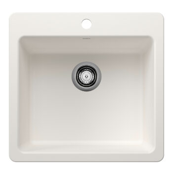 Blanco Liven SILGRANIT 21" Single Bowl Dual Mount Kitchen Sink - White
