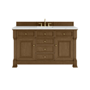 Brookfield 60" Single Vanity, Honey Oak