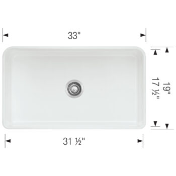 Blanco Cerana 33" Fireclay Single Bowl Apron-Front Farmhouse Sink - White - Image 6