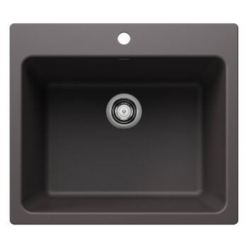 Blanco Liven SILGRANIT 25" Single Bowl Dual Mount Laundry Sink - Cinder
