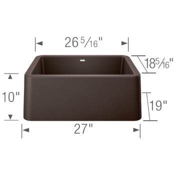 Blanco Ikon SILGRANIT 27" Single Bowl Apron-Front Farmhouse Sink - Café - Image 3