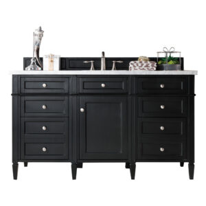 Brittany 60" Single Vanity, Black Onyx