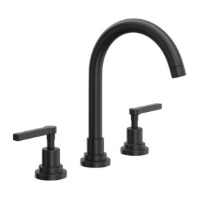 ROHL Lombardia® Widespread Lavatory Faucet With C-Spout In Matte Black
