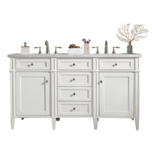 Brittany 60" Double Vanity, Bright White Vanity