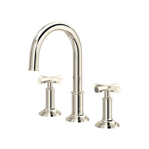 ROHL San Giovanni™ Widespread Lavatory Faucet With C-Spout In Polished Nickel
