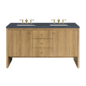 Hudson 60" Double Vanity, Light Natural Oak