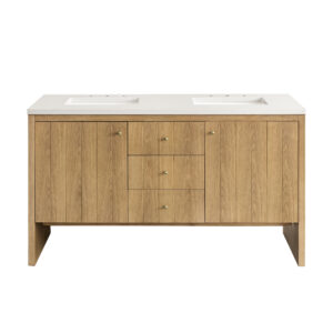 Hudson 60″ Double Vanity, Light Natural Oak