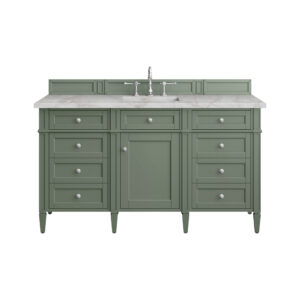 Brittany 60" Single Vanity, Smokey Celadon