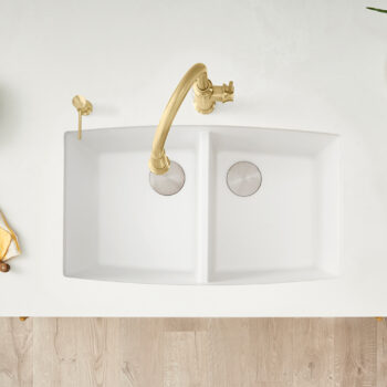 Blanco Performa SILGRANIT 33" 50/50 Double Bowl Undermount Kitchen Sink - White - Image 3