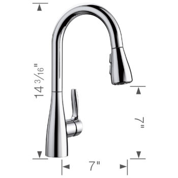 Blanco Atura Pull-Down Dual-Spray Bar Faucet 1.5 GPM - Chrome - Image 3