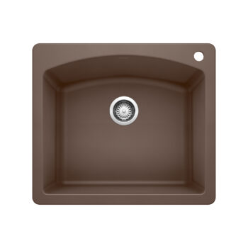 Blanco Diamond SILGRANIT 25" Single Bowl Dual Mount Kitchen Sink - Café