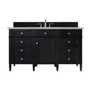 Brittany 60" Single Vanity, Black Onyx