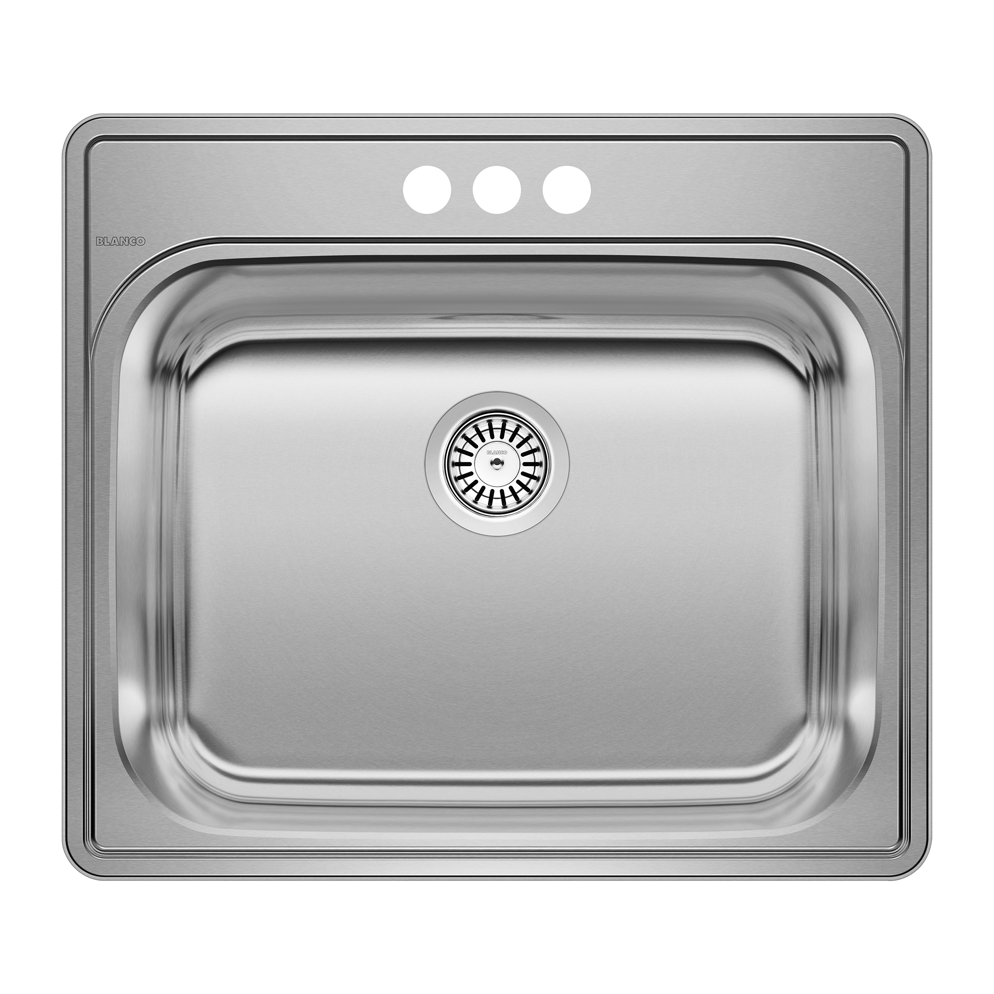 Blanco Essential 25" Single Bowl Drop-In Stainless Steel Laundry Sink - 3 Holes (4" ctr)