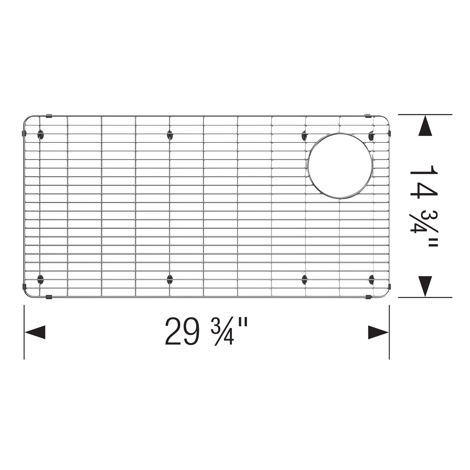 Blanco Stainless Steel Sink Grid for Formera 33" Super Single Sink - Image 3