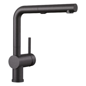 Blanco Linus Low Arc Pull-Out Dual-Spray Kitchen Faucet 1.5 GPM – Anthracite