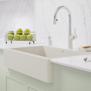 Blanco Vintera SILGRANIT 30" Single Bowl Apron-Front Farmhouse Sink - Soft White - Image 4