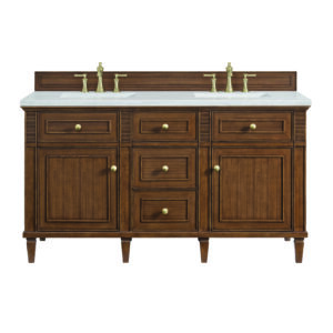 Lorelai 60" Double Vanity, Mid-Century Walnut