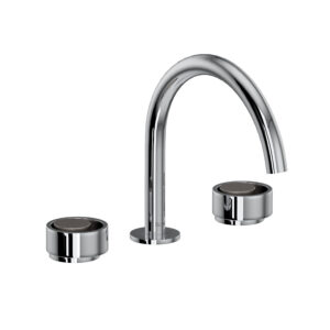 ROHL Eclissi™ Widespread Lavatory Faucet With C-Spout In Polished Chrome/Satin Nickel