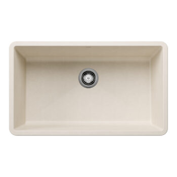 Blanco Precis SILGRANIT 32" Super Single Undermount Kitchen Sink - Soft White