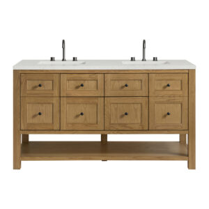 Breckenridge 60" Double Vanity, Light Natural Oak